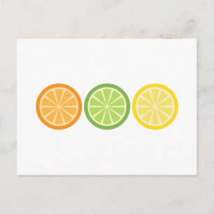 Lemon Lime Orange Postcard