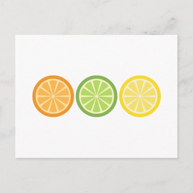 Lemon Lime Orange Postcard (Front)