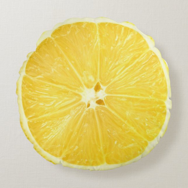 Lemon Lime Slice  Round Pillow (Front)