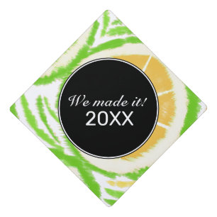 Lemon Lime Slices Swirl Made It 2019 Grad Graduation Cap Topper