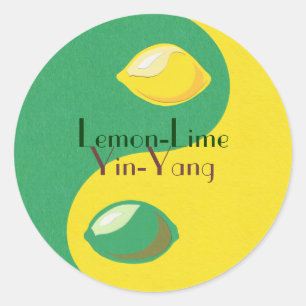 Lemon-Lime Yin-Yang Stickers
