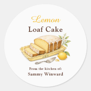 Lemon Loaf Cake Gift Label