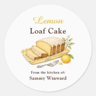 Lemon Loaf Cake Gift Label