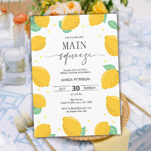 Lemon Love Bridal Shower Main Squeeze Citrus Invitation