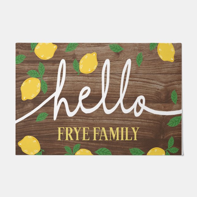 Lemon Lover Mat Gift, Best Housewarming (Front)