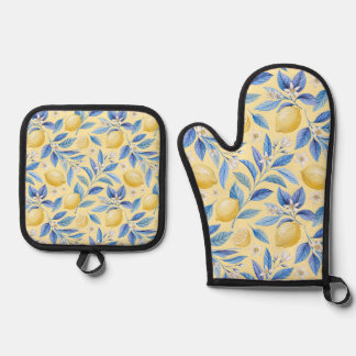 Lemon Lover Oven Mitt & Pot Holder Set