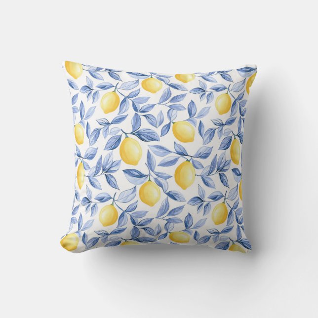 Lemon Lover Throw Pillow (Front)
