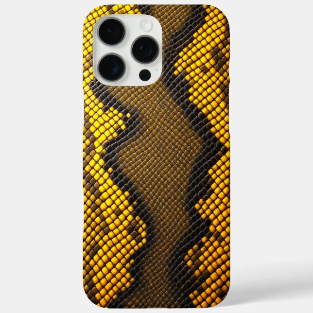  Lemon Luxe: Yellow Snake Design Case-Mate iPhone Case (Back)