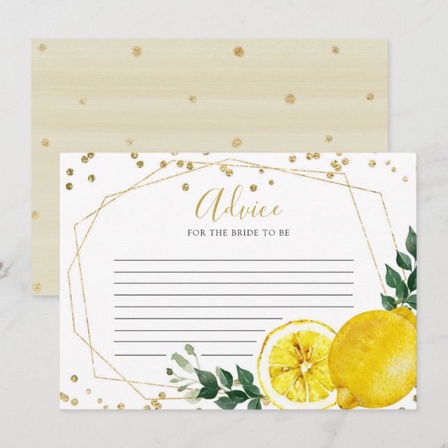 Lemon Main Squeeze Advice Card (Front/Back)