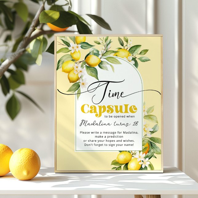 Lemon main squeeze birthday time capsule poster (Creator Uploaded)