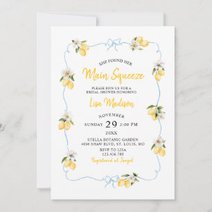 Lemon main squeeze Bridal shower invitation