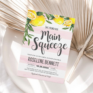 Lemon Main Squeeze Bridal Shower Invitation