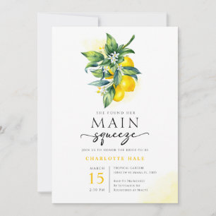 Lemon Main Squeeze Bridal Shower Invitation