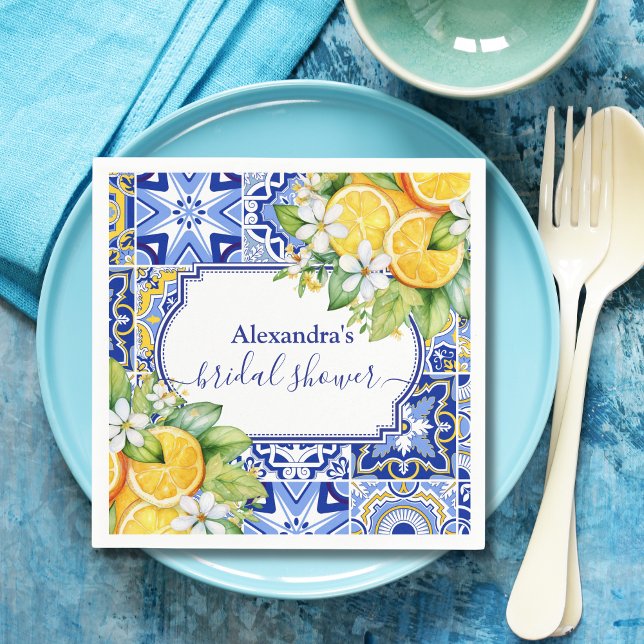 Lemon Main Squeeze Bridal Shower  Napkin (Creator Uploaded)