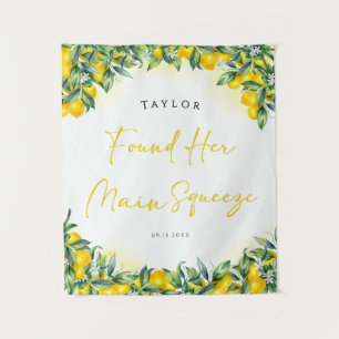Lemon Main Squeeze Bridal Shower Tapestry