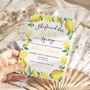 Lemon Main Squeeze Bridal Shower Wedding Budget In Invitation