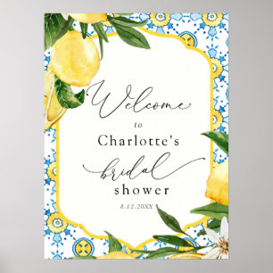 Lemon Main Squeeze Bridal Shower Welcome Poster