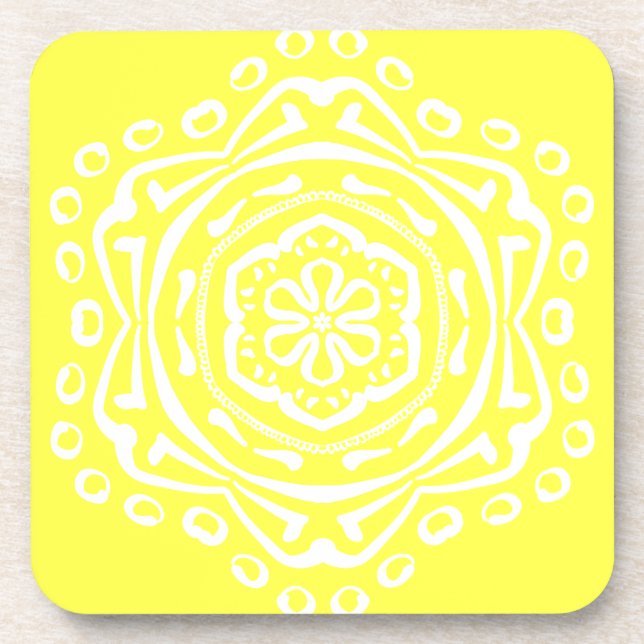 Lemon Mandala Coaster (Front)