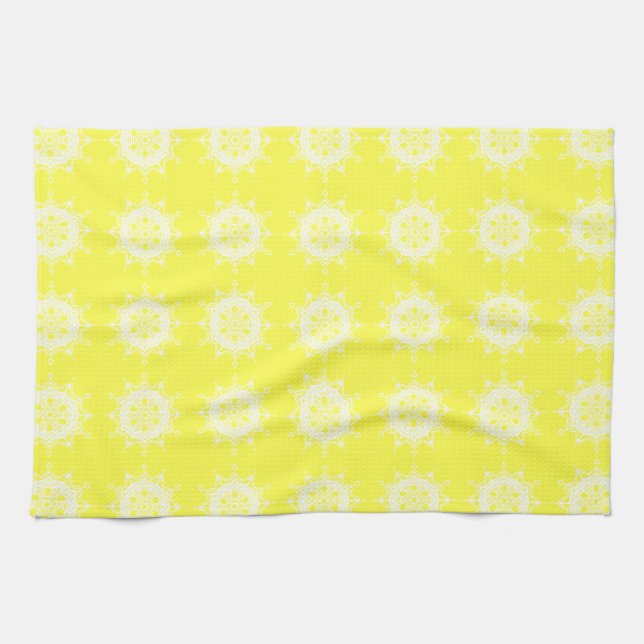 Lemon Mandala Kitchen Towel (Horizontal)