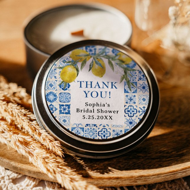 Lemon Mediterranean Blue Tile Stickers (Creator Uploaded)