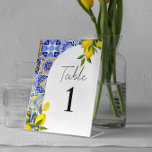 Lemon Mediterranean Boho Arch Wedding Table Number<br><div class="desc">Mediterranean Boho Lemon, where the timeless allure of tiles and the refreshing vibrancy of lemons unite in perfect harmony. This collection is a celebration of the Mediterranean spirit, blending rustic charm with bohemian flair to infuse your events with a touch of sunny sophistication. Please contact us for design assistance via...</div>