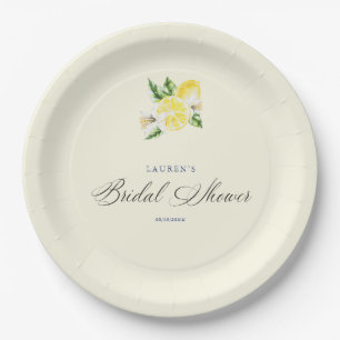 Lemon Mediterranean bridal shower italian  Paper Plate