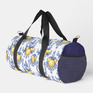 Lemon Mediterranean Citrus Pattern  Duffle Bag