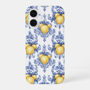 Lemon Mediterranean Citrus Pattern  iPhone 16 Case