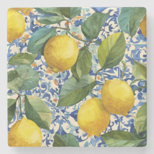 Lemon Mediterranean Decorative Stone Coaster
