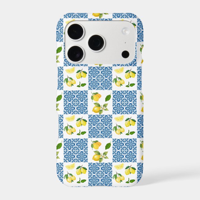 Lemon Mediterranean French Country Tile Pattern (Back)
