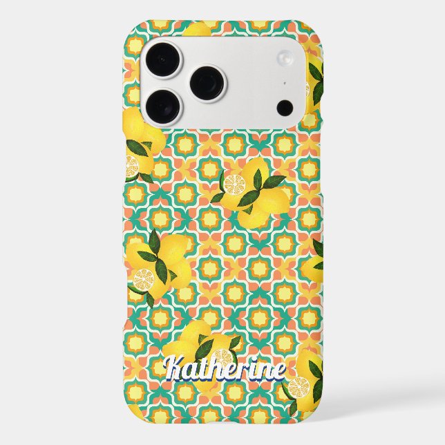 Lemon Mediterranean Orage Green  iPhone Case (Back)