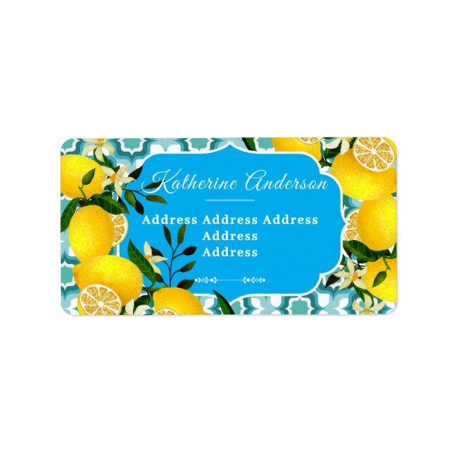 Lemon Mediterranean Tiles Blue Label (Front)
