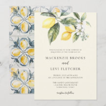 Lemon Mediterranean Tiles Butter Yellow Wedding
