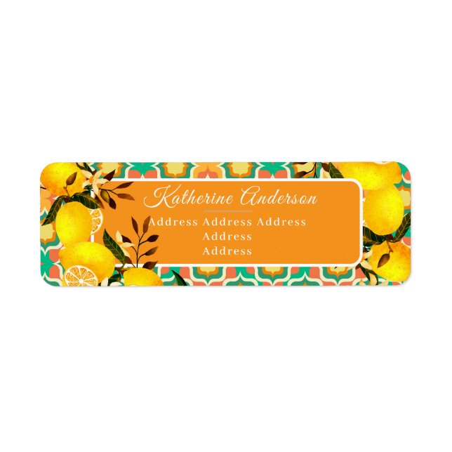 Lemon Mediterranean Tiles  Orange (Front)