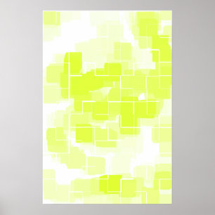 "Lemon Meringue" Geometric  Art Poster