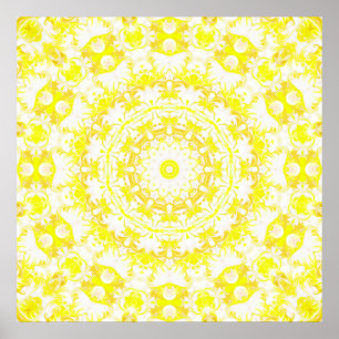 Lemon Meringue Kaleidoscope Poster