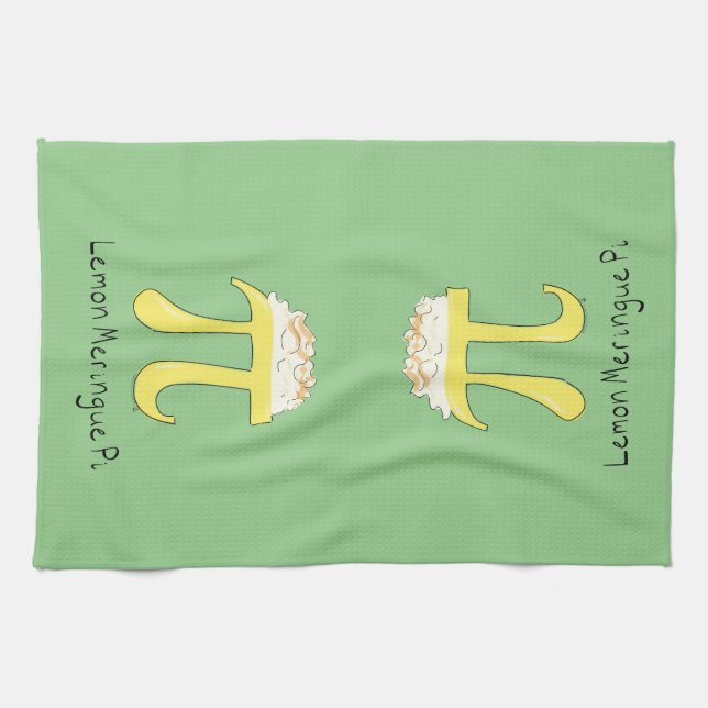 Lemon Meringue Pi Cute Math Kitchen Towel (Horizontal)