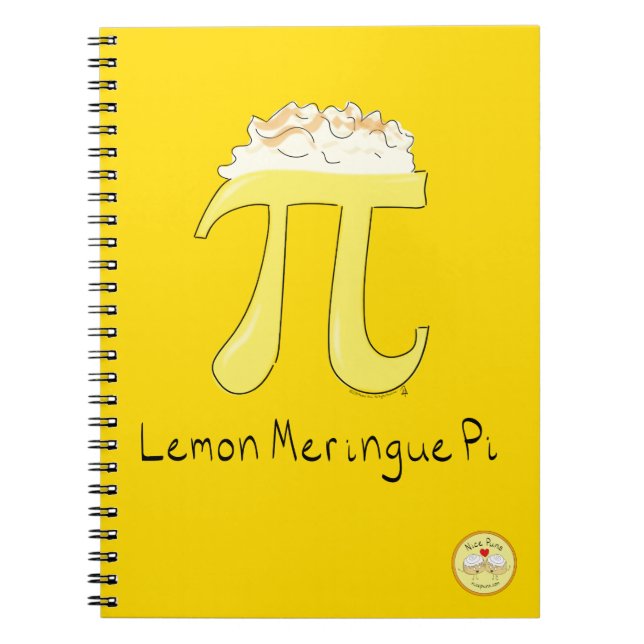 Lemon Meringue Pi Cute Math Pi Day Notebook (Front)