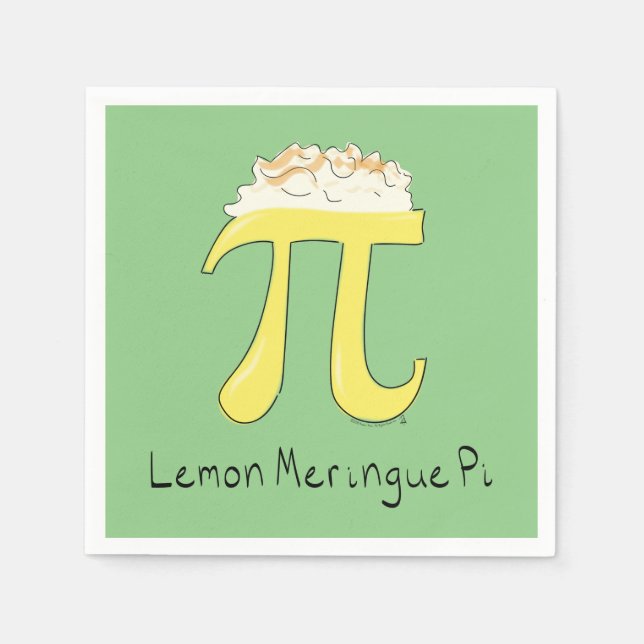 Lemon Meringue Pi Symbol Math Teacher Cute Napkin (Front)