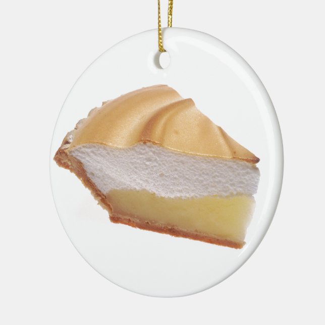 Lemon Meringue Pie Ceramic Ornament (Left)
