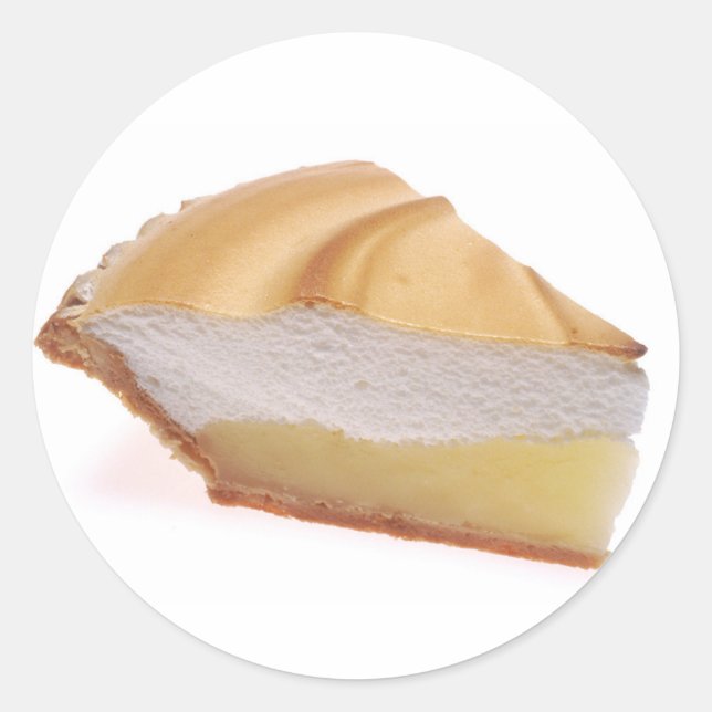 Lemon Meringue Pie Classic Round Sticker (Front)