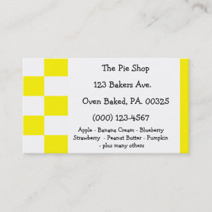 Lemon Meringue Pie Colours Business Card