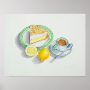 Lemon Meringue Pie with Espresso Poster