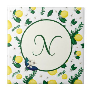 Lemon Monogram Tile