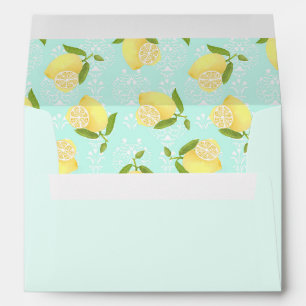 Lemon Motif Love Blue Envelope