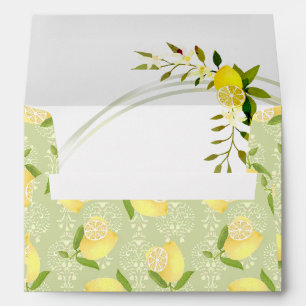 Lemon Motif  Love Green Envelope