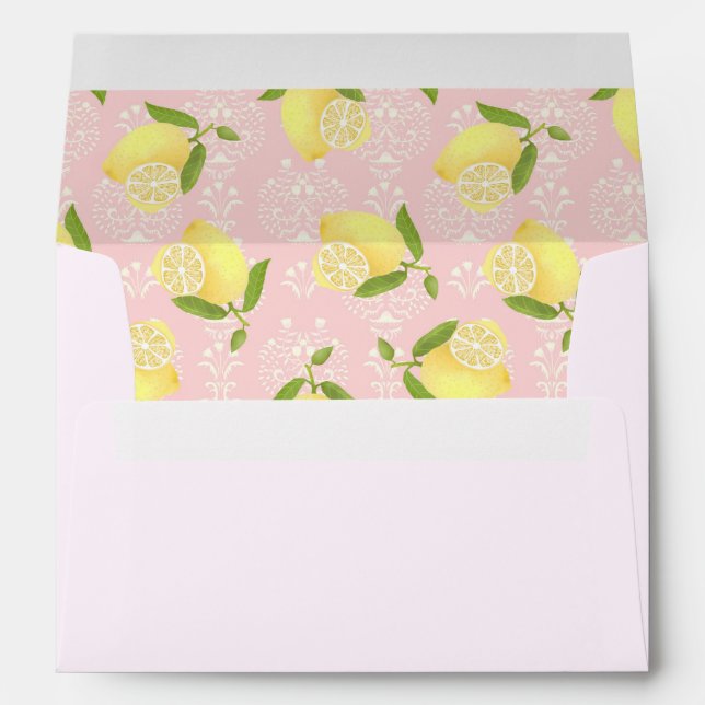 Lemon Motif  Love Pink Envelope (Back (Bottom))