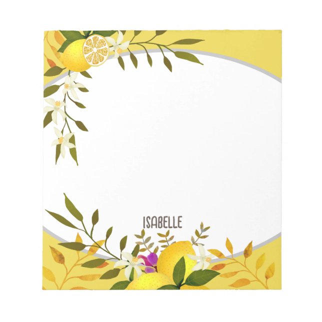 Lemon Mustard Notepad (Front)