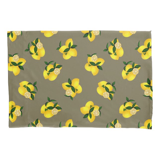 Lemon Olive Pillowcase (Front)