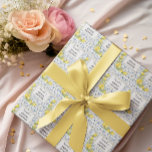 Lemon on Blue Tiles Bridal Shower Wrapping Paper<br><div class="desc">Personalized bridal shower wrapping paper.</div>